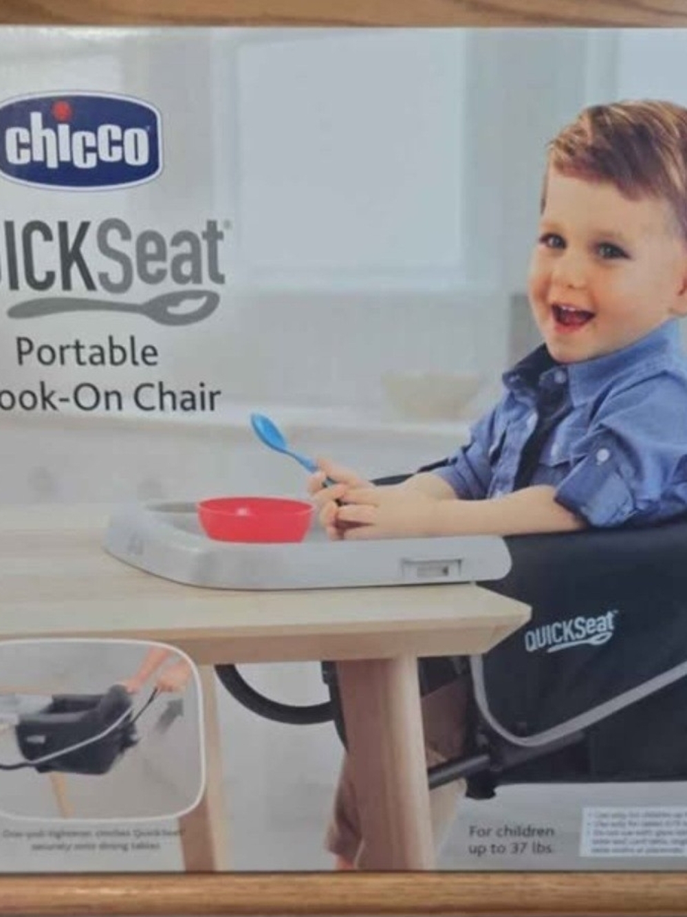 chicco QuickSeat Portable Clip-On Chair in Graphite
